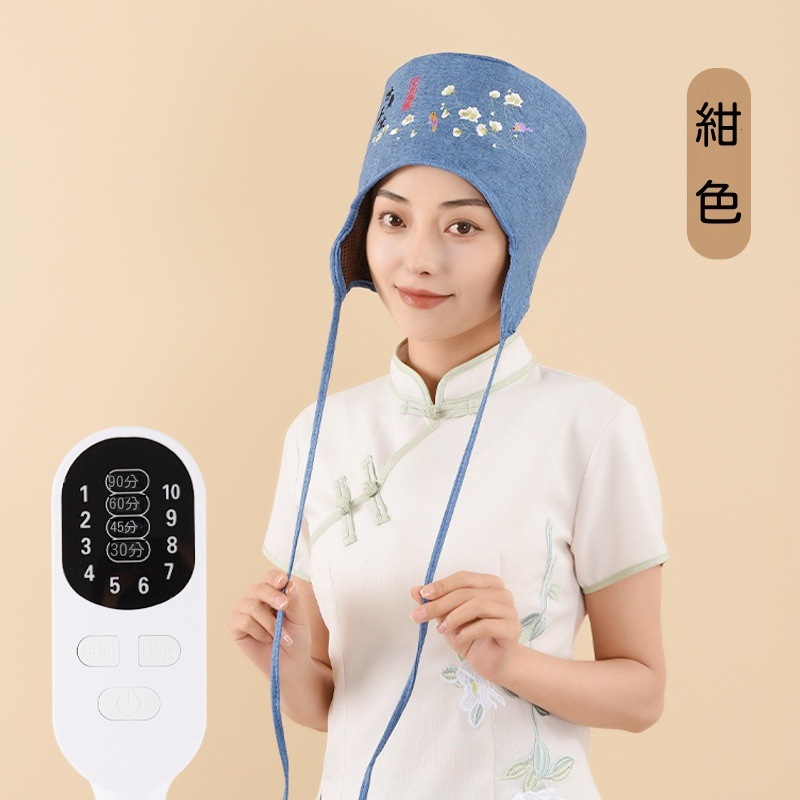 電気加熱よもぎ帽子よもぎ蒸しセットお灸帽子頭温灸器頭皮ケアヘッド温熱月子帽子煙のでない温度調節火を使わないお灸レディース メンズ深め年寄り男女 兼用一般家庭お灸用睡眠を助ける頭の痛みと不快感を緩和する