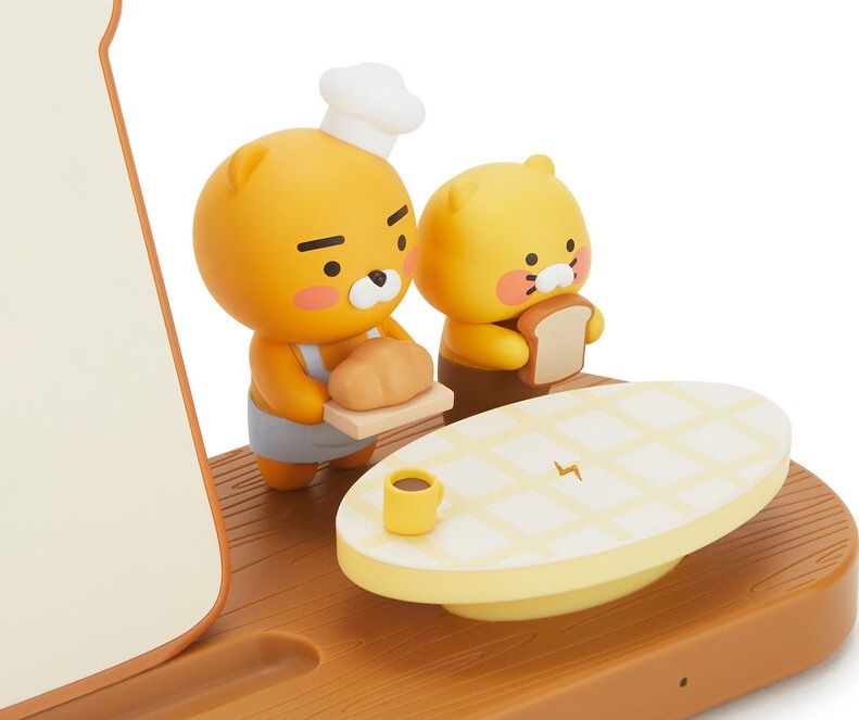 2in1ワイヤレス充電スタンド_ベーカリーラ&チュン