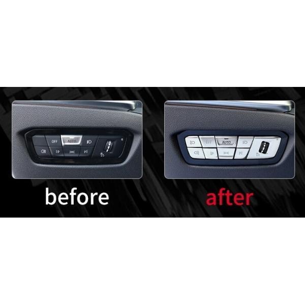 BMW 1シリーズ 3シリーズ 4シリーズ 8シリーズ X5 X6 X7 Z4 ヘッドライトスイッチ カバー セット ライトスイッチ ボタン ステッカー BMW 1シリーズ 3シリーズ 4シリーズ 8シリーズ X5 X6 X7 Z4 ヘッドライトスイッチ カバー セット ライトスイッチ ボタン ステッカー