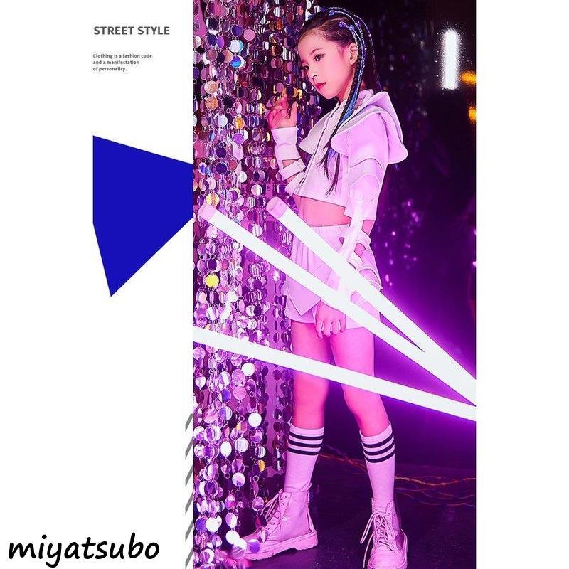 チアガール ダンスウェア キッズ ダンス衣装 女の子 ガールズ 韓国子供服 ヒップホップ セットアッ