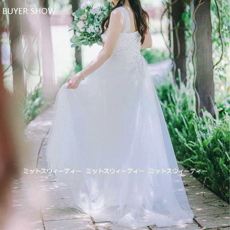 ウェディングドレス ウエディングドレス マタニティ エンパイアドレス 花嫁 二次会 結婚式 前撮り