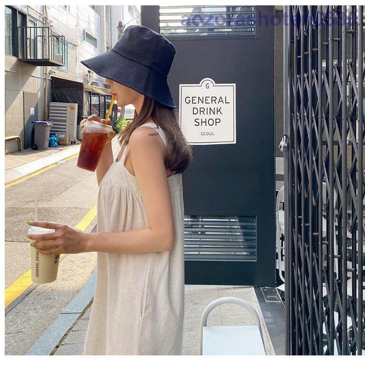 サロペット オーバーオール パンツ レディース ロング丈 ワイドパンツ 春夏新作 ロングズボン 無地リネン ゆったり サロペット オシャレ ボトムス 韓国風