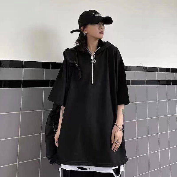 Qoo10] 半袖Tシャツ 夏服 パーカー 韓国ファッ
