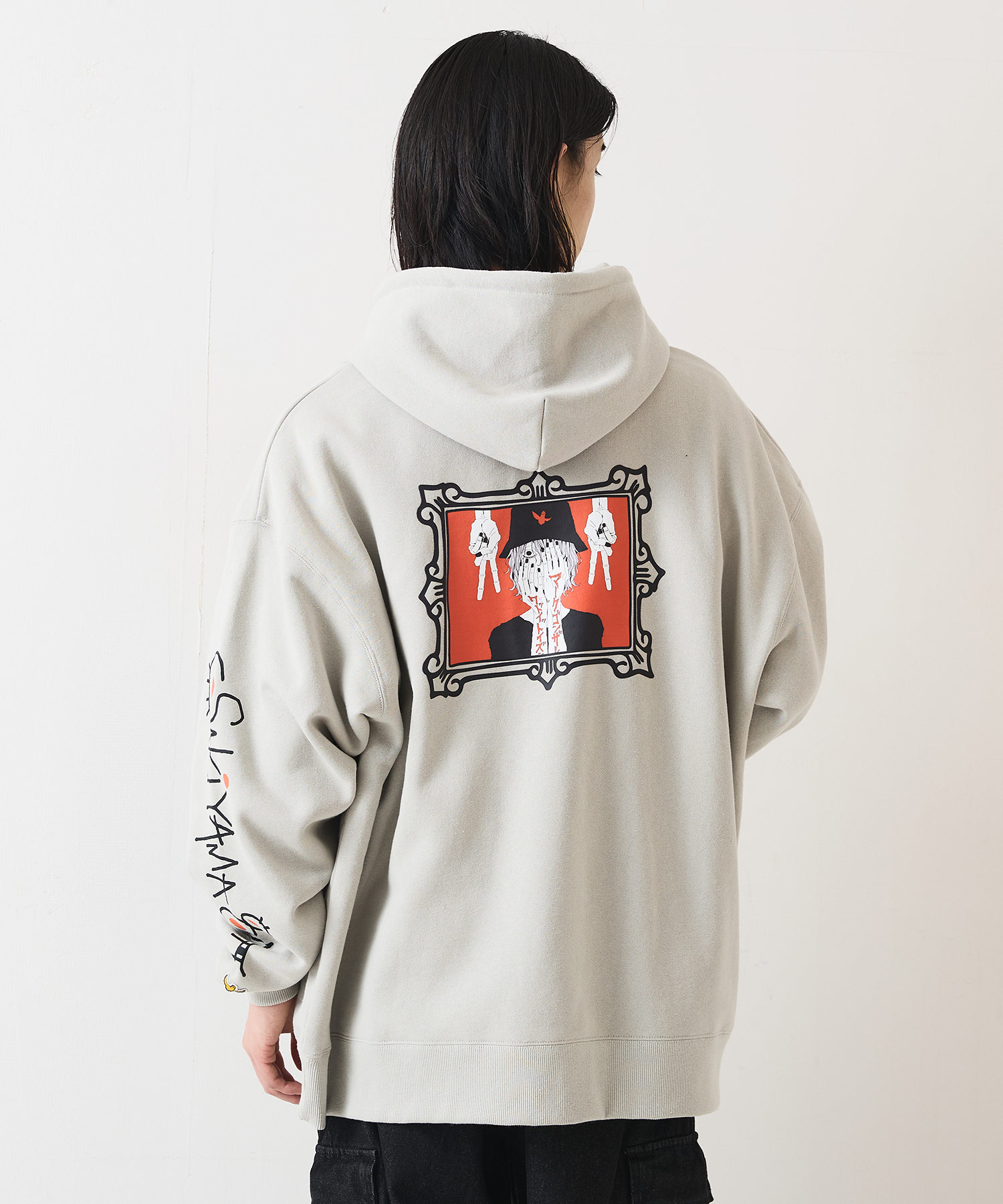 SAKIYAMA コラボ BIG フーデッド パーカー What it isNt ワットイットイズント マーク ゴンザレス