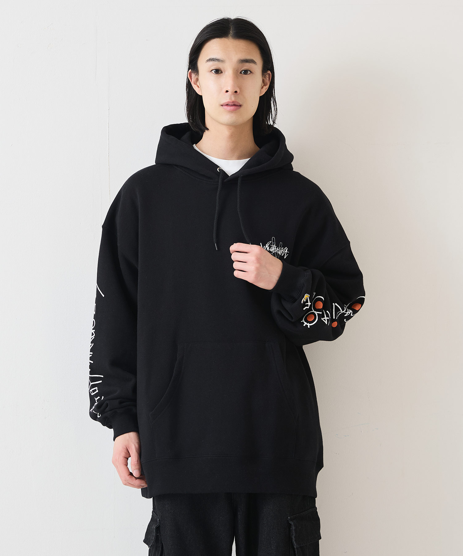 SAKIYAMA コラボ BIG フーデッド パーカー What it isNt ワットイットイズント マーク ゴンザレス