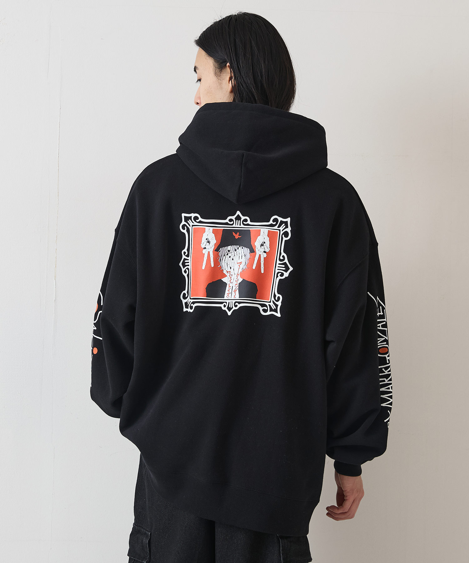 SAKIYAMA コラボ BIG フーデッド パーカー What it isNt ワットイットイズント マーク ゴンザレス