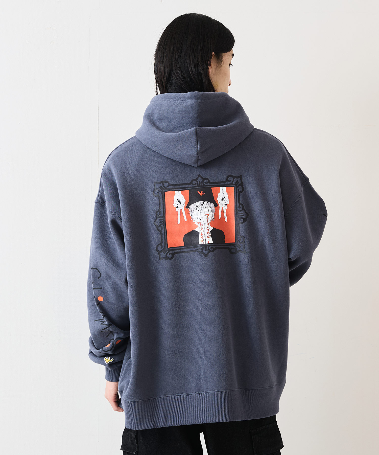 SAKIYAMA コラボ BIG フーデッド パーカー What it isNt ワットイットイズント マーク ゴンザレス