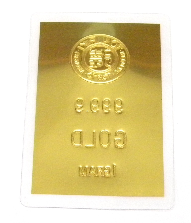 徳力純金　1gインゴットカード Qoo10] 【新品】徳力本店 純金 インゴット 1g