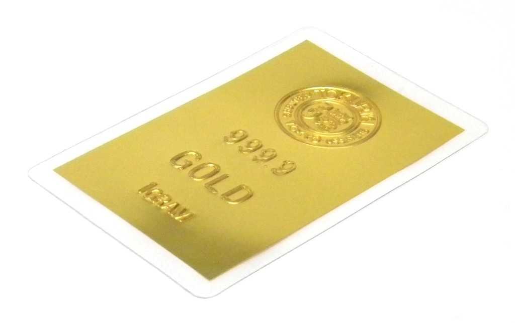 Qoo10] 【新品】徳力本店 純金 インゴット 1g