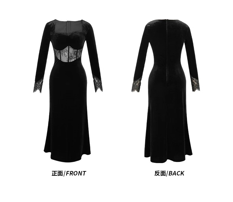 【JY.上品】 2024秋冬 ベルベット マーメイド ロングワンピース パーティードレス キャバ 着痩せ 大人 お呼ばれ 同窓会 披露宴 卒業式 結婚式 ウェディング 二次会 成人式 ロングドレス