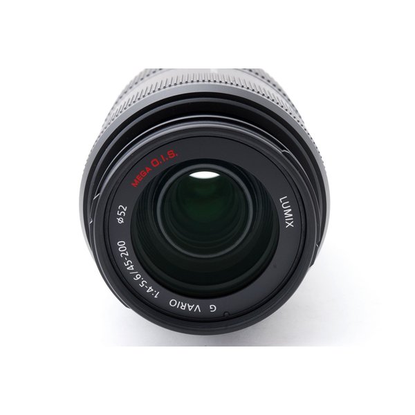 【中古】パナソニック Panasonic H-FS045200 G VARIO 45-200mm F4-5.6 MEGA O.I.S 美品 フィルター付き 望遠 ズーム