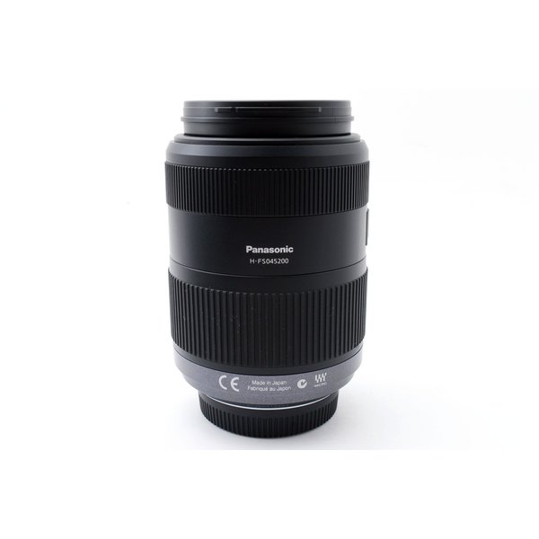 【中古】パナソニック Panasonic H-FS045200 G VARIO 45-200mm F4-5.6 MEGA O.I.S 美品 フィルター付き 望遠 ズーム