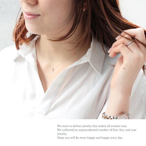 リボン済＆紙袋 ネックレス 正規品 レディース フラワーモチーフ ネックレス ペンダント プレゼント アクセサリー ジュエリー K10ピンクゴールド 祝い