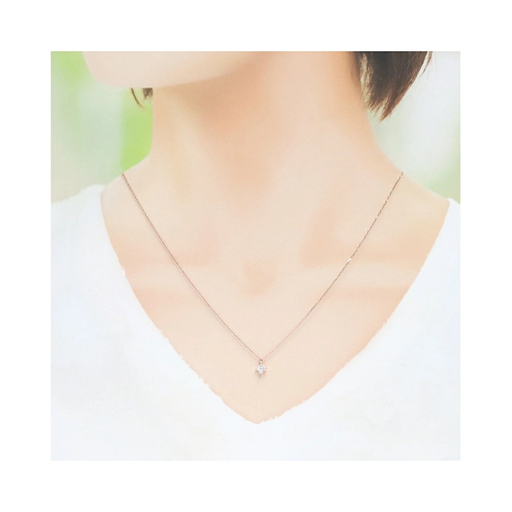 リボン済＆紙袋 ネックレス 正規品 レディース フラワーモチーフ ネックレス ペンダント プレゼント アクセサリー ジュエリー K10ピンクゴールド 祝い