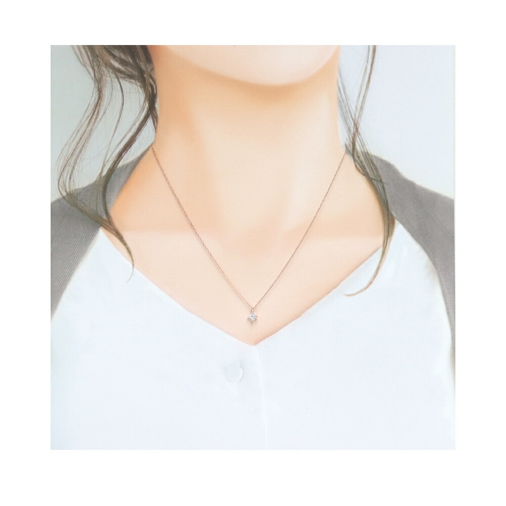 リボン済＆紙袋 ネックレス 正規品 レディース フラワーモチーフ ネックレス ペンダント プレゼント アクセサリー ジュエリー K10ピンクゴールド 祝い