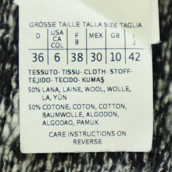 マレーラ 総柄 5分袖 ウールブレンド 膝丈ワンピース 42 ブラック MARELLA レディース マレーラ 総柄 5分袖 ウールブレンド 膝丈ワンピース 42 ブラック MARELLA レディース