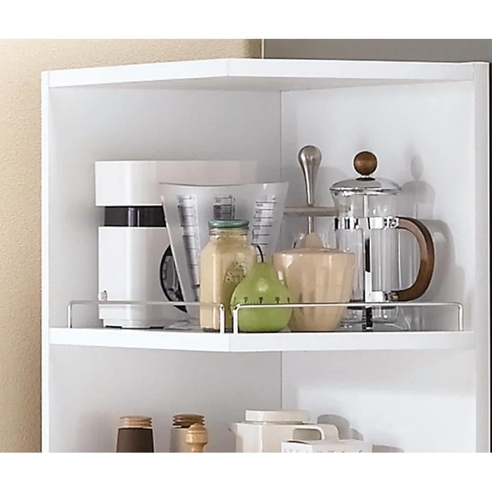 キッチン収納 キッチンストッカー 隙間収納 ［幅15奥行44.5cm］ 取り出しやすい2面オープンすき間収納庫 日本製(サイズはありません ア：ホワイト)