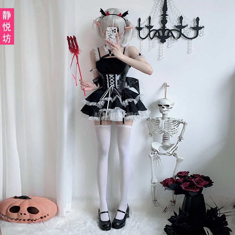 【2枚購入で100円OFF】今買いたいが特売!ハロウィンセクシー小悪魔メイド衣装デビルナイトエルフヴァンパイアバットコス衣装 韓国風ファッション ロリータ 万聖節 コスプレ 【2枚購入で100円OFF】今買いたいが特売!ハロウィンセクシー小悪魔メイド衣装デビルナイトエルフヴァンパイアバットコス衣装 韓国風ファッション ロリータ 万聖節 コスプレ