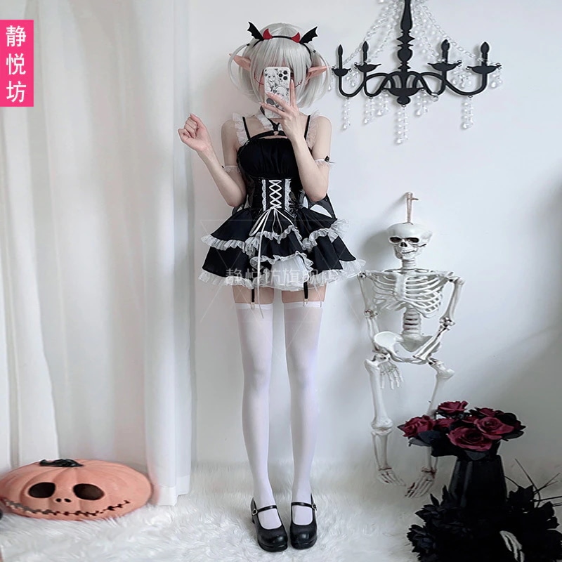 【2枚購入で100円OFF】今買いたいが特売!ハロウィンセクシー小悪魔メイド衣装デビルナイトエルフヴァンパイアバットコス衣装 韓国風ファッション ロリータ 万聖節 コスプレ 【2枚購入で100円OFF】今買いたいが特売!ハロウィンセクシー小悪魔メイド衣装デビルナイトエルフヴァンパイアバットコス衣装 韓国風ファッション ロリータ 万聖節 コスプレ