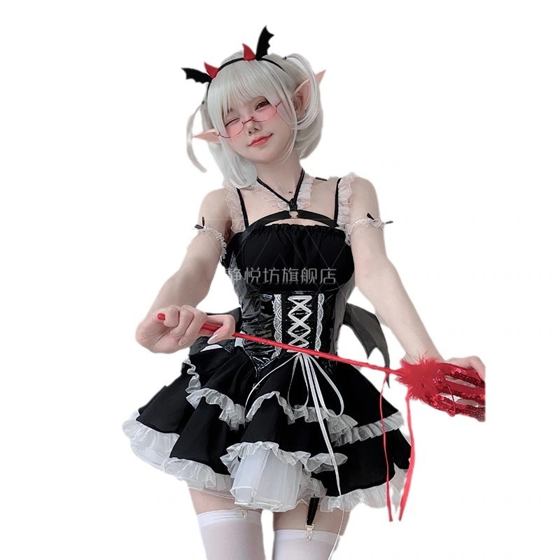 【2枚購入で100円OFF】今買いたいが特売!ハロウィンセクシー小悪魔メイド衣装デビルナイトエルフヴァンパイアバットコス衣装 韓国風ファッション ロリータ 万聖節 コスプレ 【2枚購入で100円OFF】今買いたいが特売!ハロウィンセクシー小悪魔メイド衣装デビルナイトエルフヴァンパイアバットコス衣装 韓国風ファッション ロリータ 万聖節 コスプレ
