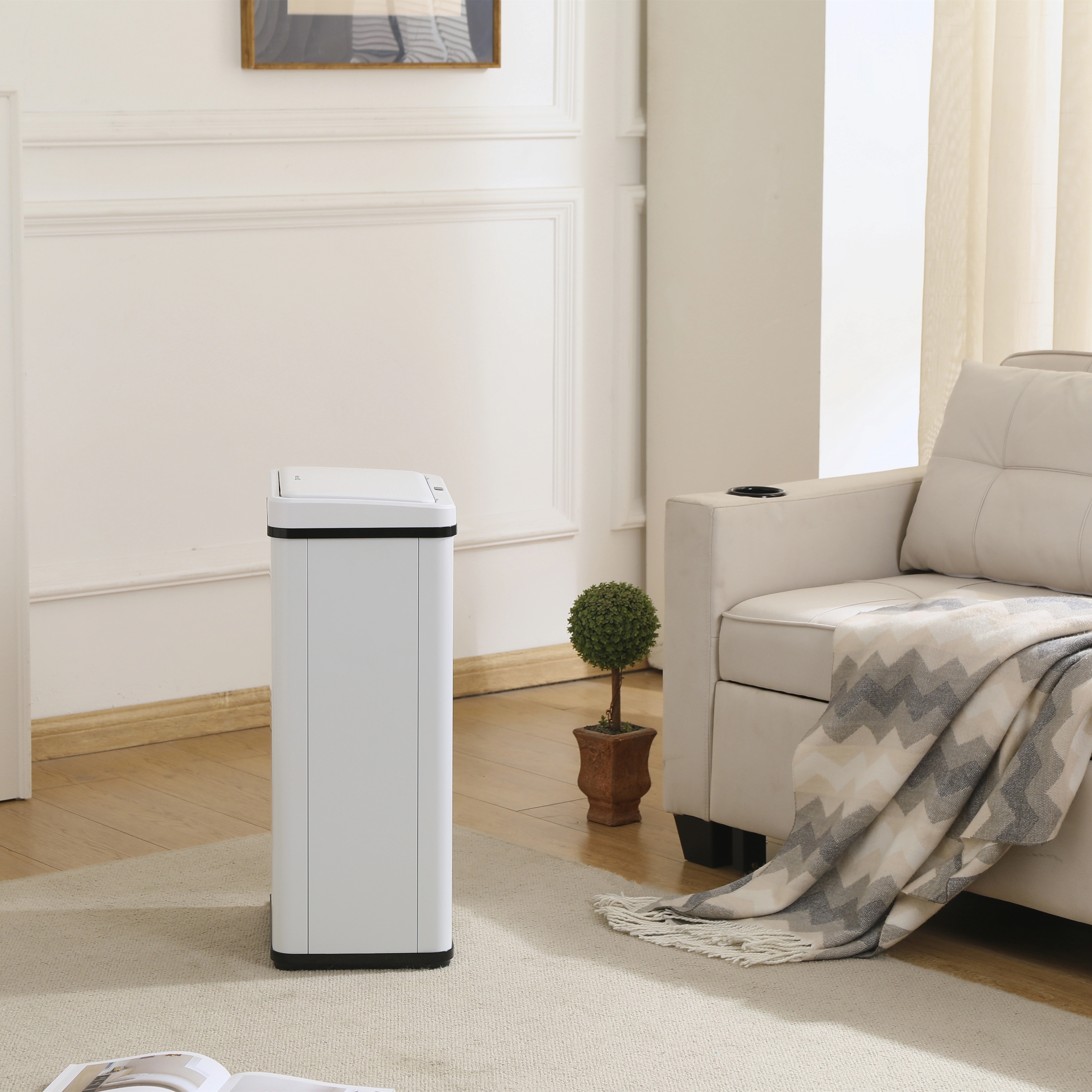 F39【人気新作】ゴミ箱 自動開閉 おしゃれ 45L袋対応 大容量 50L ふた付き 高機能センサー スリム キッチン リビング 屋外 縦型 大型 ステンレス製 ダストボックス ごみ箱 資源ゴミ