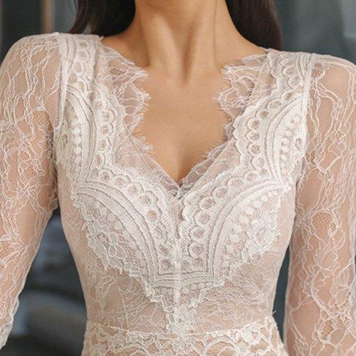 キャバドレス ナイトドレス ミディアムドレス ハイウエスト タイト ワンピース 長袖 アイラッシュレース レディース グラシア キャバドレス ナイトドレス ミディアムドレス ハイウエスト タイト ワンピース 長袖 アイラッシュレース レディース グラシア