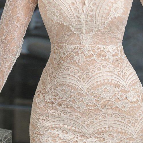 キャバドレス ナイトドレス ミディアムドレス ハイウエスト タイト ワンピース 長袖 アイラッシュレース レディース グラシア キャバドレス ナイトドレス ミディアムドレス ハイウエスト タイト ワンピース 長袖 アイラッシュレース レディース グラシア