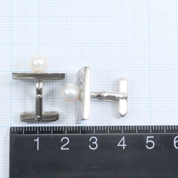 K14 14金 WG ホワイトゴールド カフス パール(真珠) ジュエリー 中古 K14 14金 WG ホワイトゴールド カフス パール(真珠) ジュエリー 中古