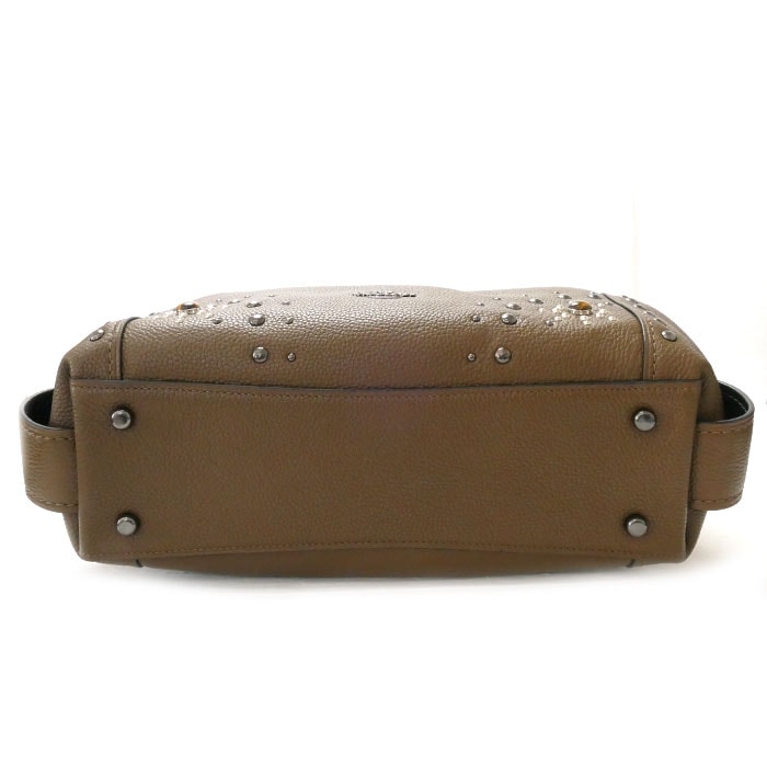 COACH コーチ ウェスタン リベット イーディー ショルダーバッグ ブラウン 57660 レディース 中古