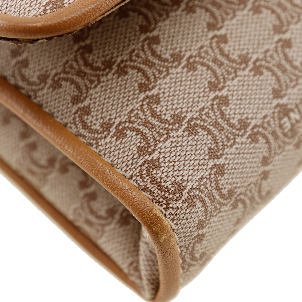 オールドセリーヌ マカダム 2WAYクラッチ ショルダーバッグ PVC レザー ベージュ レディース 中古品 オールドセリーヌ マカダム 2WAYクラッチ ショルダーバッグ PVC レザー ベージュ レディース 中古品