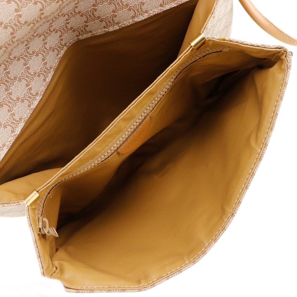 オールドセリーヌ マカダム 2WAYクラッチ ショルダーバッグ PVC レザー ベージュ レディース 中古品 オールドセリーヌ マカダム 2WAYクラッチ ショルダーバッグ PVC レザー ベージュ レディース 中古品