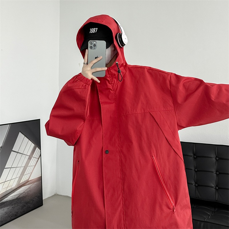 防風防水フーデッドジャケットメンズ春秋新作アメリカンタイドゆったり大きいサイズ王道機能ジャケット 防風防水フーデッドジャケットメンズ春秋新作アメリカンタイドゆったり大きいサイズ王道機能ジャケット