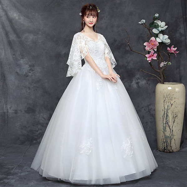 Qoo10] ウェディングドレス 結婚式 二次会 安い