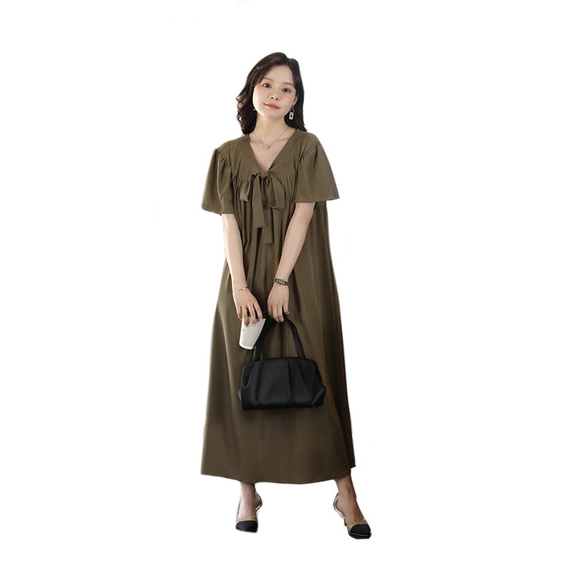 夏の女子スカート新しいスタイルのフロントとバックツーウェアvネック韓国の弓ロンドレス88502 夏の女子スカート新しいスタイルのフロントとバックツーウェアvネック韓国の弓ロンドレス88502