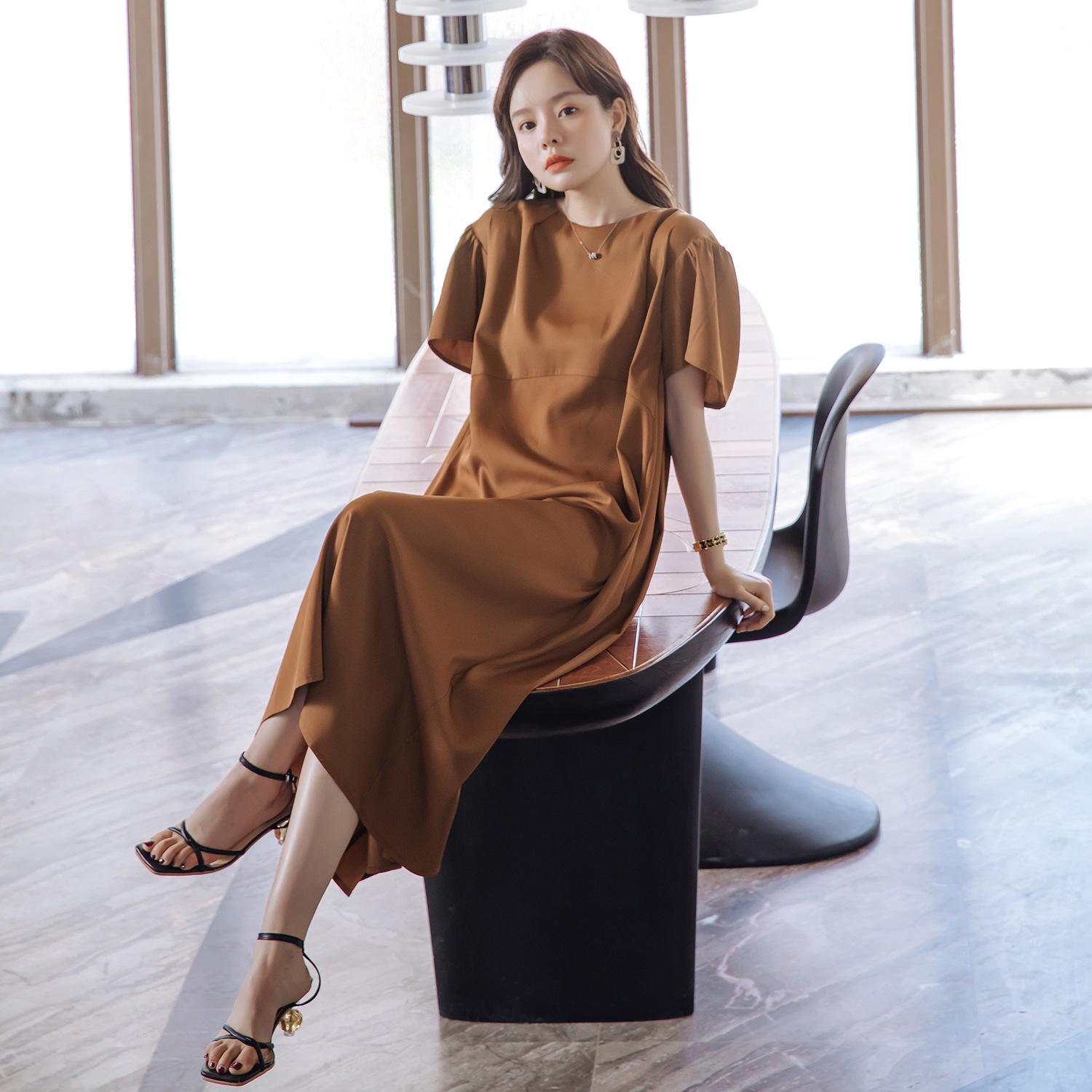 夏の女子スカート新しいスタイルのフロントとバックツーウェアvネック韓国の弓ロンドレス88502 夏の女子スカート新しいスタイルのフロントとバックツーウェアvネック韓国の弓ロンドレス88502