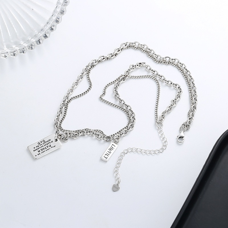 ネックレス S925純銀　ins　鎖骨ネックレス　S925Necklace