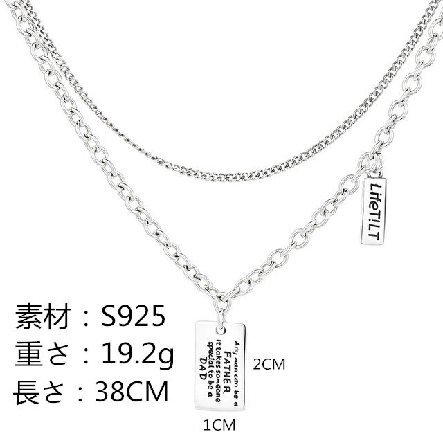 ネックレス S925純銀　ins　鎖骨ネックレス　S925Necklace