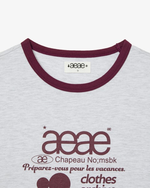 【AEAE】 WEB LOGO RINGER TEE [LIGHT GREY] 正規品_2
