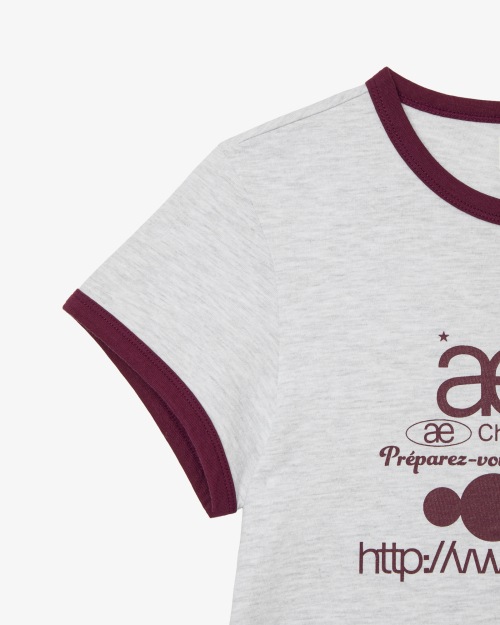 【AEAE】 WEB LOGO RINGER TEE [LIGHT GREY] 正規品_3
