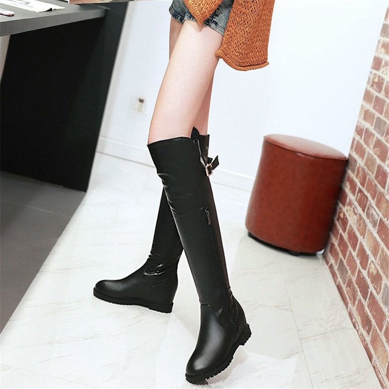 ロングブーツレディースニーハイブーツウェッジソールブーツロングブーツ黒 韓国風 美脚 ロングブーツ ロングブーツレディースニーハイブーツウェッジソールブーツロングブーツ黒 韓国風 美脚 ロングブーツ