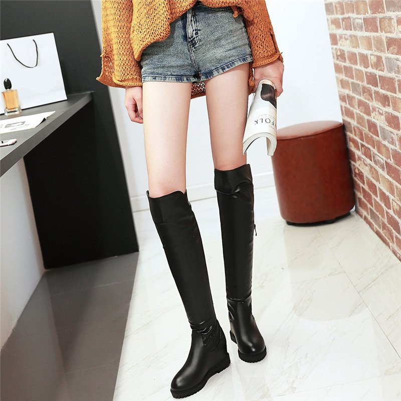 ロングブーツレディースニーハイブーツウェッジソールブーツロングブーツ黒 韓国風 美脚 ロングブーツ ロングブーツレディースニーハイブーツウェッジソールブーツロングブーツ黒 韓国風 美脚 ロングブーツ
