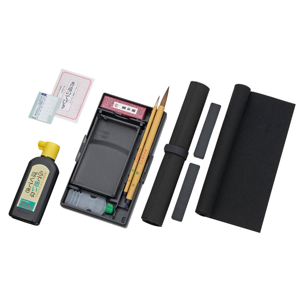 呉竹（くれたけ）書道セット 赤 GA-432S　GA432-11 学童用 書道 毛筆 習字 書写 用品 グッズ 習い事 小学校 小学生 子ども 女子 男子 クレタケ 国産 kuretake 学用品