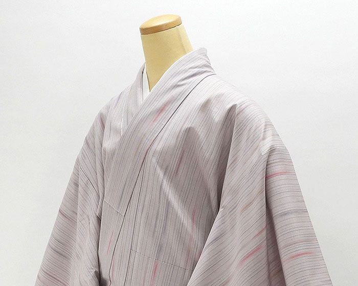 紬 新品仕立済 正絹 彩香 変わり縞模様 紬 身丈165cm 裄丈68cm 新品 仕立て上がり 着物