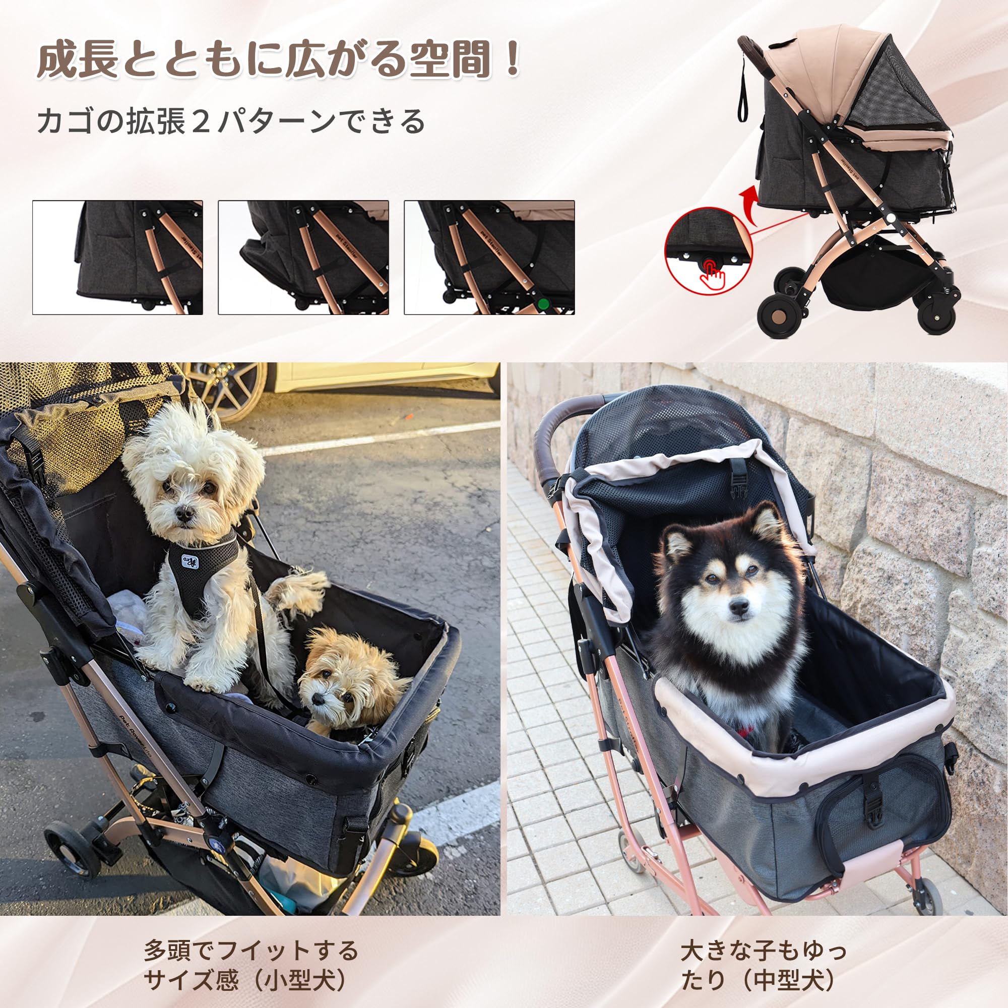 ペットカート 犬 バギー 4輪 犬用かーと 小型犬 中型犬 猫 多頭 ペットキャリーカート ワンタッチ折り畳み コンパクト收纳 自立式 ペットバギー犬介護用かーと軽量前輪360 ペットカート 犬 バギー 4輪 犬用かーと 小型犬 中型犬 猫 多頭 ペットキャリーカート ワンタッチ折り畳み コンパクト收纳 自立式 ペットバギー犬介護用かーと軽量前輪360