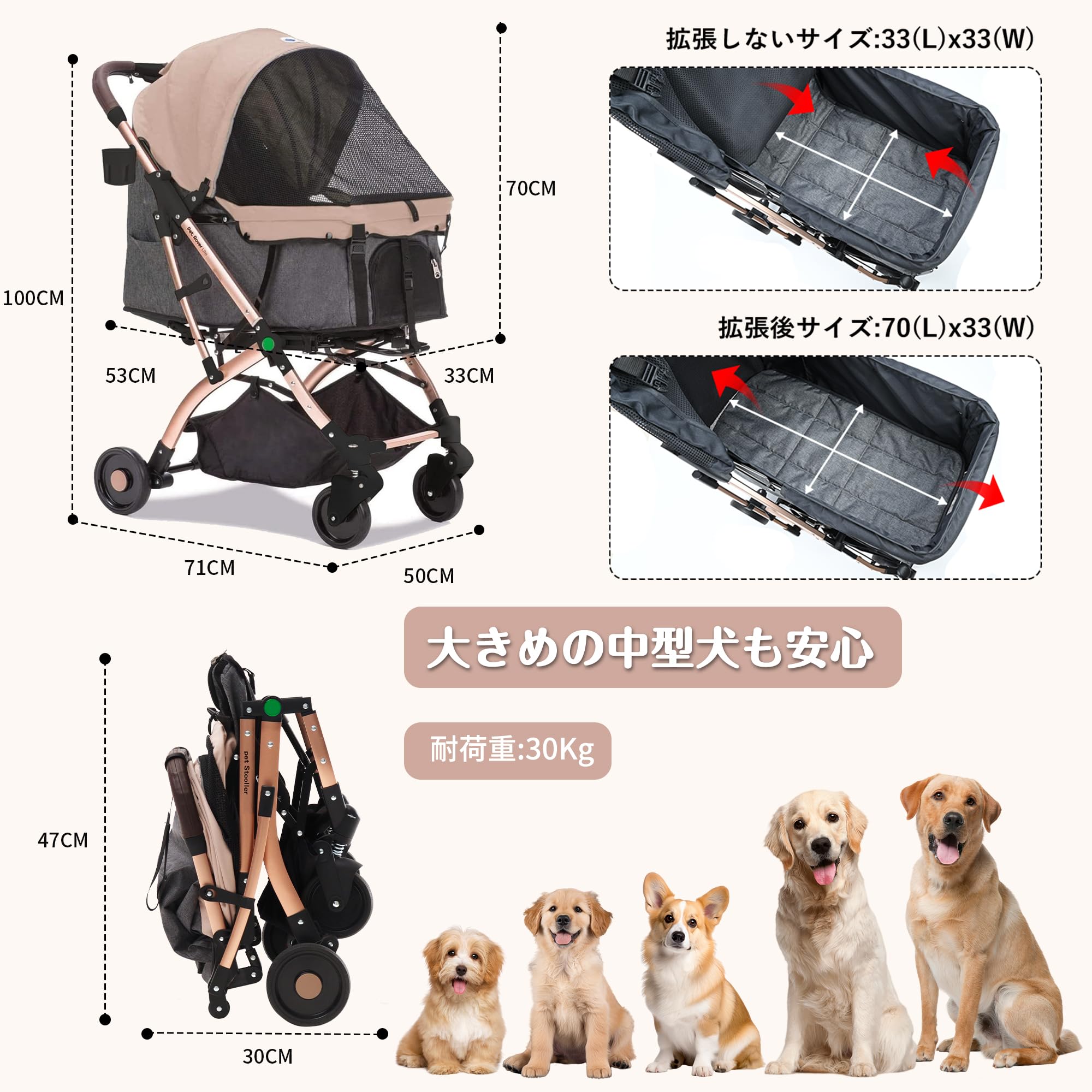 ペットカート 犬 バギー 4輪 犬用かーと 小型犬 中型犬 猫 多頭 ペットキャリーカート ワンタッチ折り畳み コンパクト收纳 自立式 ペットバギー犬介護用かーと軽量前輪360 ペットカート 犬 バギー 4輪 犬用かーと 小型犬 中型犬 猫 多頭 ペットキャリーカート ワンタッチ折り畳み コンパクト收纳 自立式 ペットバギー犬介護用かーと軽量前輪360