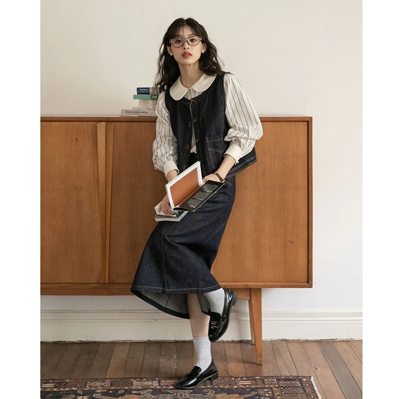 【送.料.無.料】【高.品.質韓国人気品!】【急速出荷】2025初春作高.品.質シャツベストスカートアウタートップス体型カバー着痩せメガ割韓国ファッション 【送.料.無.料】【高.品.質韓国人気品!】【急速出荷】2025初春作高.品.質シャツベストスカートアウタートップス体型カバー着痩せメガ割韓国ファッション