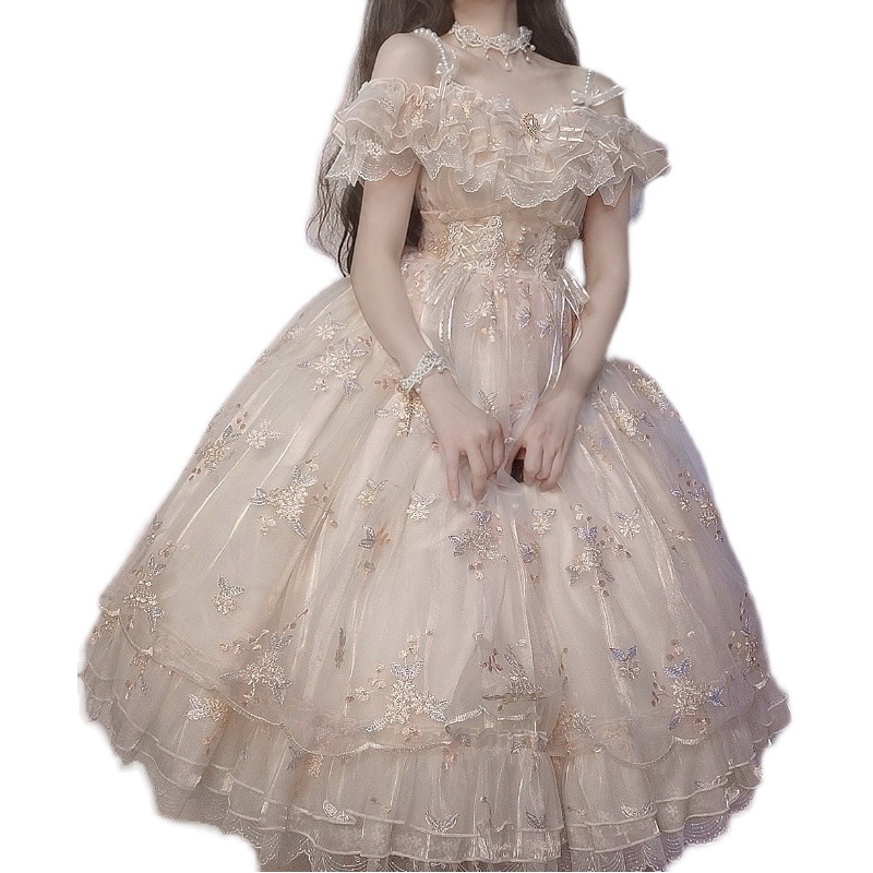 フローラロリータ ウェディングドレス ウェディングドレス プリンセスドレス Jsk バースデードレス 成人式 演出 フローラロリータ ウェディングドレス ウェディングドレス プリンセスドレス Jsk バースデードレス 成人式 演出