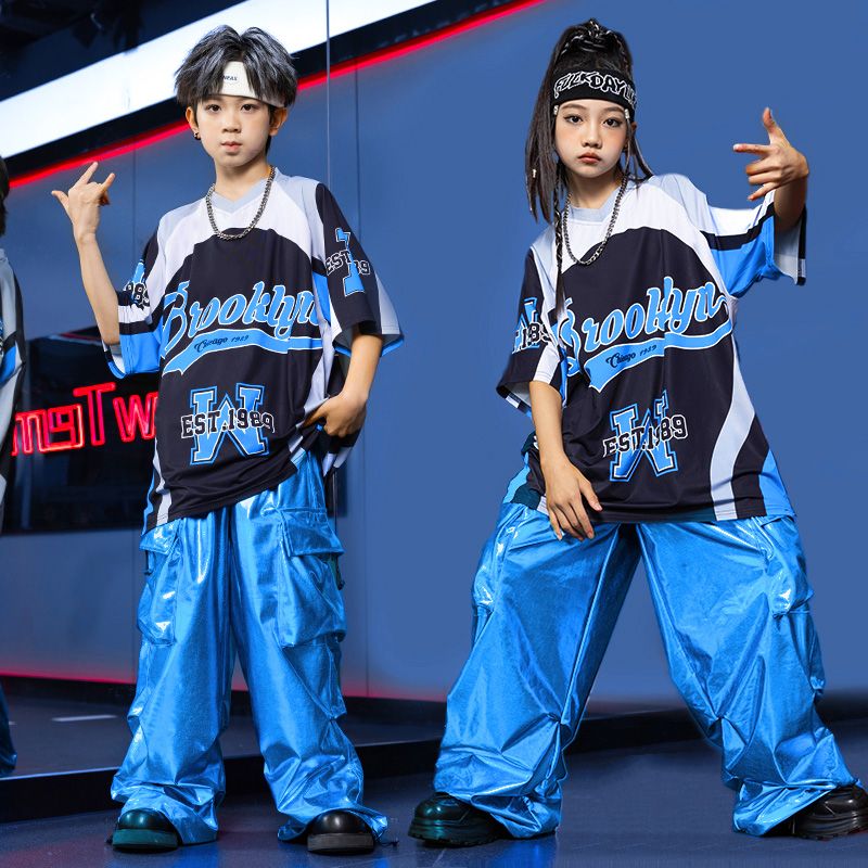 【綿質の生地が快適で柔らかい】子供の街のダンスのファッション服の男の子のヒップホップのスーツのファッションブランドの子供のhiphopの女の子のショーのジャズダンスの公演の服装