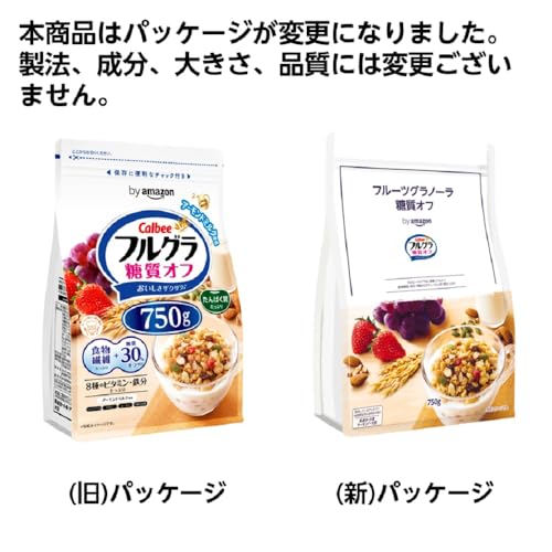 by Amazon カルビー フルグラ 糖質オフ 750g×6袋 (SOLIMO) シリアル