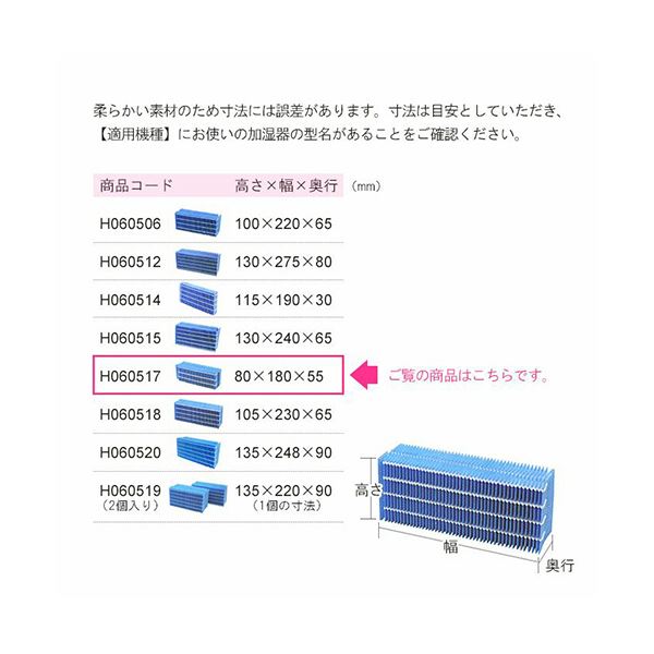 （まとめ） ダイニチ工業加湿器用 抗菌気化フィルター H060517 1個 [x3セット]